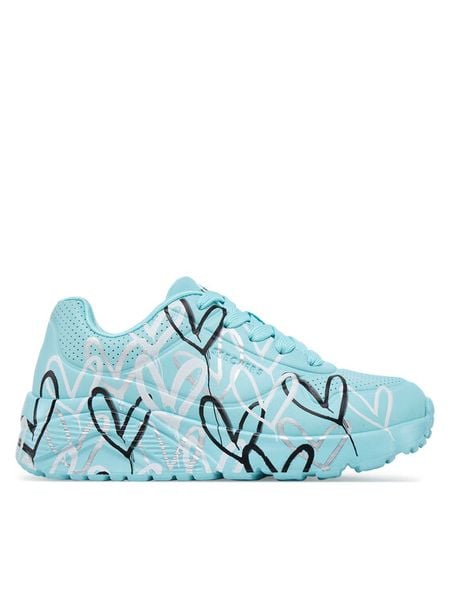Skechers Sneakersy Uno Lite - Metallic Love 314067L/TQMT Niebieski. Niebieskie buty sportowe dziewczęce Skechers, bez wzorów, ze skóry, bez zapięcia. Za 299.99 zł.