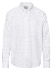 Cross Jeans Koszula - Regular fit - w kolorze białym rozmiar: XXL. Białe koszule męskie Cross Jeans, xxl, bez wzorów, z bawełny, bez kołnierzyka, bez ramiączek. Za 100.99 zł.