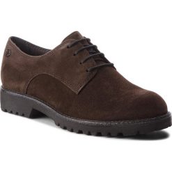 Oxfordy TAMARIS - 1-23725-21 Dark Olive 713. Brązowe półbuty damskie Tamaris, bez wzorów, z materiału, bez obcasa, na obcasie. W wyprzedaży za 199.00 zł.