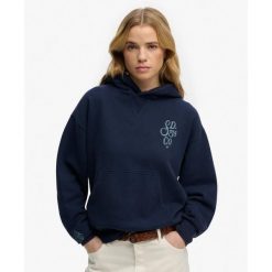 Bluza damska z kapturem Superdry Heritage Hamptons. Niebieskie bluzy z kapturem damskie Superdry. Za 323.35 zł.