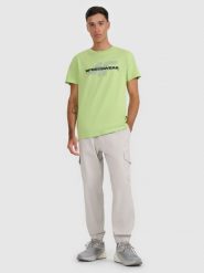 4F Spodnie casual cargo męskie - szare S. Szare spodnie materiałowe męskie 4f, bez wzorów, z bawełny, casualowe. Za 189.99 zł.