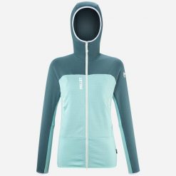 Bluza damska polarowa MILLET W Fusion Grid Hoodie Niebieski. Niebieskie bluzy bez kaptura damskie Millet, xl, z polaru. Za 429.00 zł.