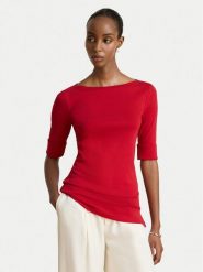LAUREN RALPH LAUREN Bluzka 200654963197 Czerwony Slim Fit. Czerwone topy sportowe damskie Lauren Ralph Lauren, xs, bez wzorów, z bawełny, bez ramiączek. Za 245.99 zł.