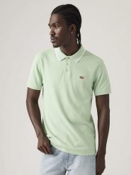 Levi's Koszulka polo w kolorze jasnozielonym rozmiar: M. Zielone koszulki polo męskie Levi's, m, bez wzorów, z bawełny, bez ramiączek. Za 109.95 zł.