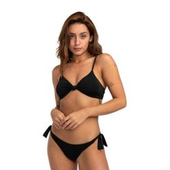 Dół od stroju kąpielowego Billabong Sol Searcher Tanga. Czarne bikini damskie Billabong, bez wzorów. Za 56.99 zł.