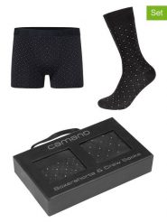 Camano 2-częściowy zestaw w kolorze czarnym rozmiar: M. Czarne bokserki męskie camano, bez wzorów. Za 56.99 zł.