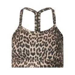 Sportowa biustonosz damski z nadrukiem Athlecia Bloom V2. Brązowe biustonosze sportowe damskie Athlecia, bez wzorów. Za 172.00 zł.