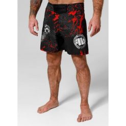 Spodenki męskie Pitbull treningowe Performance Pro plus Blood Dog II. Czarne szorty męskie PITBULL, bez kołnierzyka. Za 209.00 zł.
