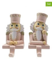 Clayre & Eef Uchwyty (2 szt.) w kolorze jasnoróżowym na skarpety świąteczne rozmiar: onesize. Różowe skarpetki damskie Clayre & Eef, bez wzorów, z materiału. Za 139.54 zł.