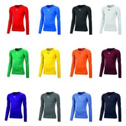 Koszulka termoaktywna męska Puma Liga Baselayer Tee. Żółte bielizna termoaktywna męska Puma, m, bez wzorów, z elastanu. Za 128.70 zł.