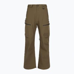 Spodnie snowboardowe męskie ThirtyTwo TM Recycled. Brązowe spodnie materiałowe męskie THIRTYTWO, bez wzorów, z materiału, sportowe. Za 939.99 zł.