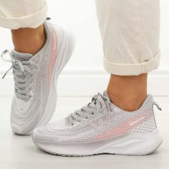 Szare sportowe buty damskie Vanhorn 27308. Szare buty sportowe na co dzień damskie Vanhorn, bez wzorów, z dresówki, na fitness i siłownię. Za 169.00 zł.