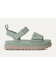UGG Skórzane sandały "Goldenstar" w kolorze zielonym rozmiar: 39. Zielone sandały damskie Ugg, bez wzorów, ze skóry, bez obcasa. Za 461.21 zł.