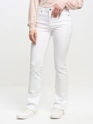 BIG STAR Dżinsy - Slim fit - w kolorze białym rozmiar: W29/L30. Białe jeansy damskie Big Star, z podwyższonym stanem. Za 118.28 zł.