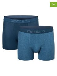 Camano Bokserki (2 pary) w kolorze niebieskim rozmiar: S. Niebieskie bokserki męskie camano, bez wzorów. Za 48.39 zł.