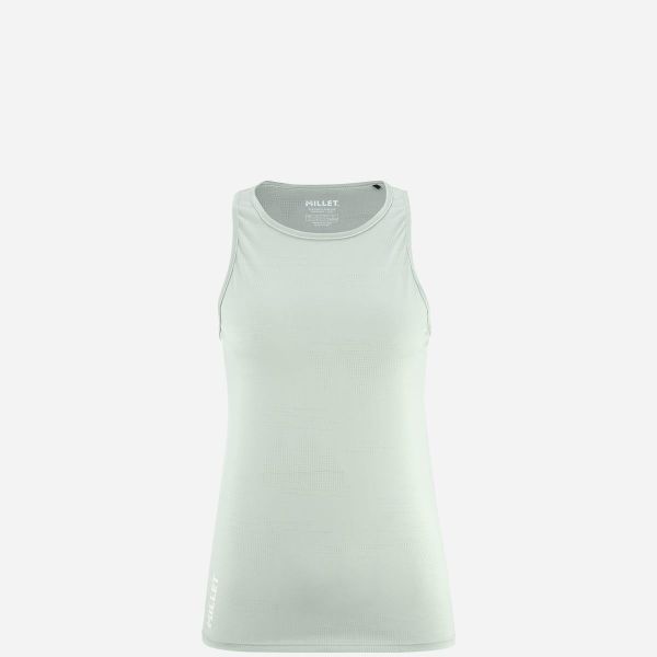 Koszulka damska tank top Millet Wanaka Light Tank W ahletic fit. Zielone bluzki damskie Millet, s, bez wzorów, z tkaniny, sportowe, bez kołnierzyka, bez ramiączek. W wyprzedaży za 119.00 zł.