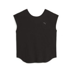 Koszulka Sportowa Damska Puma Studio Foundations. Czarne bluzki sportowe damskie Puma, l, bez wzorów, z materiału, bez ramiączek. Za 119.99 zł.