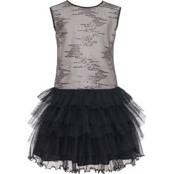 Sly - Sukienka dziecięca 128-158 cm. Czarne sukienki dziewczęce SLY, z aplikacjami, z materiału, eleganckie, bez ramiączek. W wyprzedaży za 199.90 zł.