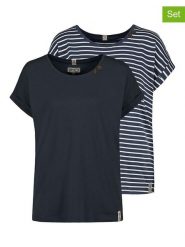 Sublevel Koszulki (2 szt.) w kolorze granatowym rozmiar: S. Niebieskie t-shirty damskie Sublevel, s, bez wzorów, bez kołnierzyka. Za 109.52 zł.