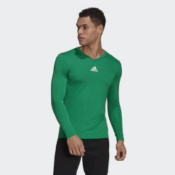 Koszulka piłkarska męska adidas Team Base Tee. Zielone bielizna termoaktywna męska Adidas, m, bez wzorów. Za 75.00 zł.