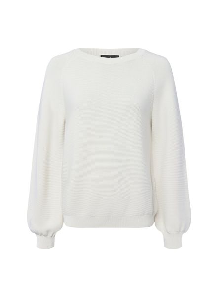 Monari Sweter z dzianiny Kobiety Bawełna biały, 42. Białe swetry klasyczne damskie Monari, z bawełny, bez kołnierzyka. Za 279.95 zł.