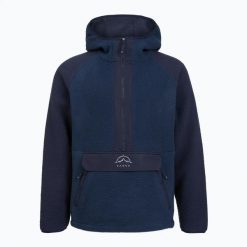 Bluza polarowa męska KADVA RODIA. Niebieskie bluzy z kapturem męskie KADVA, l, z dzianiny. Za 189.99 zł.