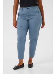 KAFFE curve Spodnie chino w kolorze błękitnym rozmiar: 48. Niebieskie spodnie materiałowe damskie KAFFE curve, bez wzorów, z podwyższonym stanem. Za 113.99 zł.