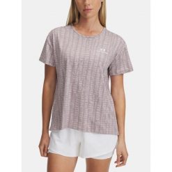 T-Shirt Damski Under Armour Koszulka Sportowa Szybkoschnąca. Szare topy sportowe damskie Under Armour, bez wzorów, bez ramiączek. W wyprzedaży za 156.69 zł.