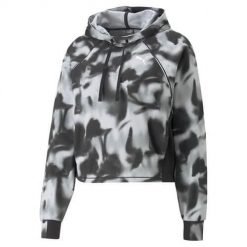 Bluza sportowa damska Puma Modern Sports Aop Hoodie. Szare bluzy sportowe damskie Puma, m, bez wzorów, bez ramiączek, z kapturem. Za 399.00 zł.