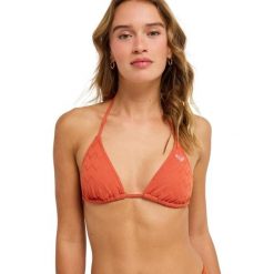 Trójkątny stanik bikini dla Kobiety CURRENT COOLNESS TIKI TRI Pomarańczowy. Brązowe bikini damskie Roxy, bez wzorów. Za 129.99 zł.