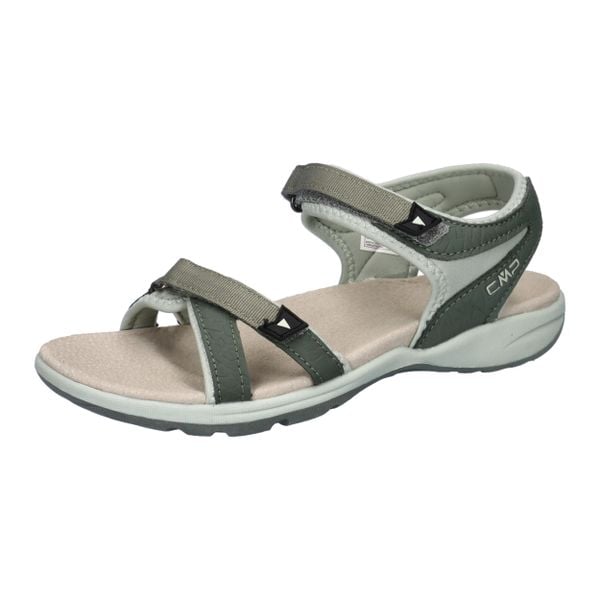 Sandały turystyczne damskie CMP Adib. Zielone obuwie trekkingowe damskie CMP, bez wzorów, bez obcasa. W wyprzedaży za 138.88 zł.