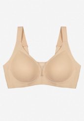 Jasnobeżowy Biustonosz z Prążkowanego Materiału Ezimere. Brązowe biustonosze Born2be, bez wzorów, prążkowane. Za 59.99 zł.