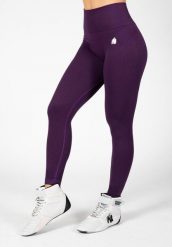 Legginsy sportowe damskie Neiro Bezszwowe. Fioletowe legginsy sportowe damskie GORILLA WEAR, m, bez wzorów, z nylonu, na fitness i siłownię. Za 229.00 zł.