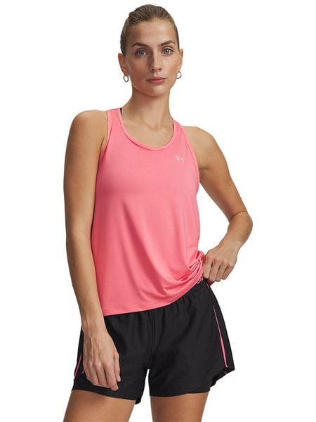 Under Armour Top sportowy w kolorze różowym rozmiar: XL. Różowe topy damskie Under Armour, xl, bez wzorów, z materiału, bez kołnierzyka. Za 77.95 zł.