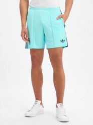 Adidas Originals spodenki sportowe Mężczyźni Sztuczne włókno zielony|niebieski, M. Niebieskie szorty męskie adidas Originals, bez wzorów, z włókna, sportowe. Za 139.95 zł.