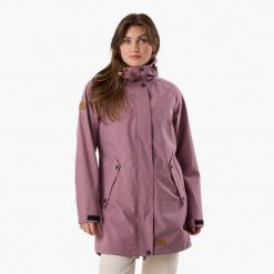 Płaszcz wiatroszczelny damski Swedemount Sarek Coat 2.0. Fioletowe płaszcze damskie SWEDEMOUNT, s, bez wzorów, z materiału, moda ciążowa. Za 359.99 zł.