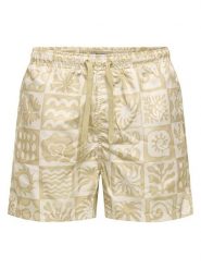 ONLY & SONS Szorty kąpielowe "Onsprint" w kolorze beżowym rozmiar: L. Brązowe szorty sportowe męskie Only & Sons, l, outdoorowe. Za 69.91 zł.