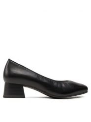 Caprice Czółenka 9-22303-43 Czarny. Czarne czółenka damskie Caprice, bez wzorów, ze skóry, bez obcasa. Za 244.99 zł.