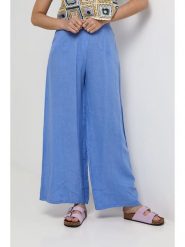 Lin Passion Lniane spodnie w kolorze niebieskim rozmiar: 40/42. Niebieskie spodnie materiałowe damskie Lin Passion, bez wzorów, ze lnu, klasyczne, z standardowym stanem. Za 130.99 zł.