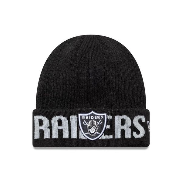 Czapka zimowa New Era NFL Las Vegas Raiders Wordmark Black Beanie 60691248. Czarne czapki męskie New Era. Za 126.86 zł.