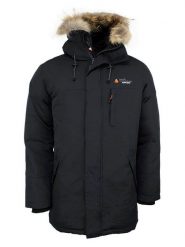 Peak Mountain Parka puchowa "Cogan" w kolorze czarnym rozmiar: XL. Czarne parki męskie Peak Mountain, na zimę, xl, bez wzorów, z bawełny. Za 630.99 zł.