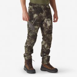 Spodnie myśliwskie Solognac Respi 900 camo treemetic. Zielone spodnie materiałowe męskie SOLOGNAC, bez wzorów, z materiału, sportowe. Za 289.99 zł.