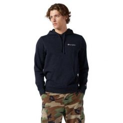 Męska Bluza Z Haftowanym Logo Na Piersi. Niebieskie bluzy z kapturem męskie CHAMPION, m, z bawełny. Za 356.99 zł.