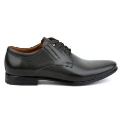 Olivier Buty męskie skórzane wizytowe eleganckie 480 szare. Szare buty wizytowe męskie ze skóry, bez zapięcia. Za 367.89 zł.