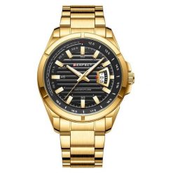 Złoty Zegarek Męski Bransoleta Duży Solidny Perfect M102. Żółte zegarki męskie złote. Za 129.99 zł.