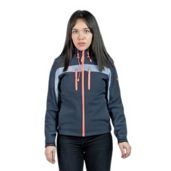 Damska kurtka turystyczna Izas Inatye. Brązowe kurtki damskie IZAS, s, bez wzorów, z softshellu, bez kaptura. Za 486.91 zł.