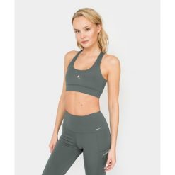 Stanik Carpatree Libra szary. Szare biustonosze sportowe damskie Carpatree, bez wzorów, z elastanu. Za 119.99 zł.