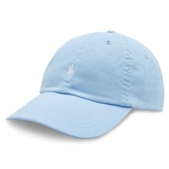 Czapka z daszkiem Polo Ralph Lauren. Niebieskie czapki z daszkiem damskie Polo Ralph Lauren, bez wzorów. Za 169.99 zł.