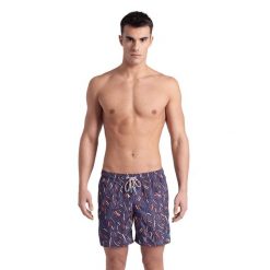 Spodenki plażowe Water Prints Beach Boxer Ao. Brązowe szorty męskie Arena, bez wzorów, z materiału. Za 147.25 zł.