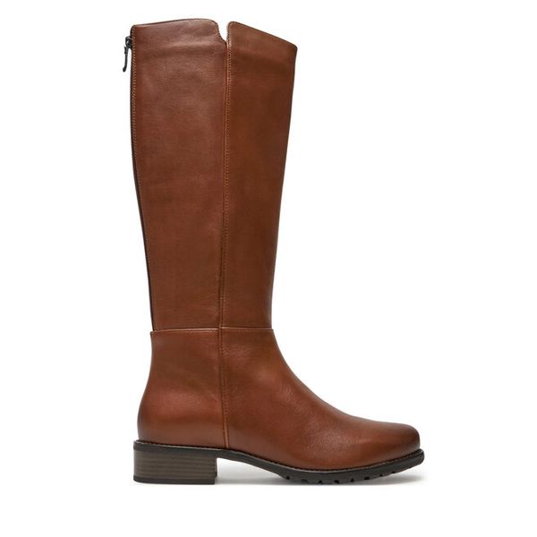 Kozaki Josef Seibel. Brązowe kozaki damskie Josef Seibel, bez obcasa, na płaskiej podeszwie. Za 489.99 zł.